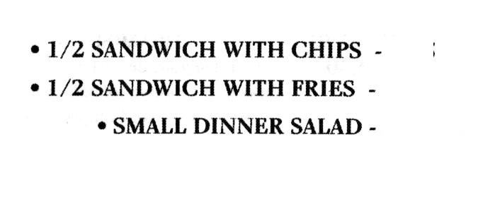 1/2 Sandwich Combos at Pudge's