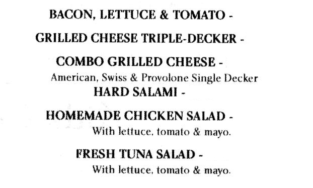 bacon, lettuce & tomato