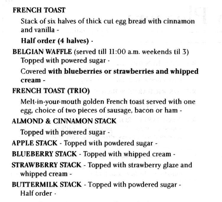 Breakfast Served Anytime!