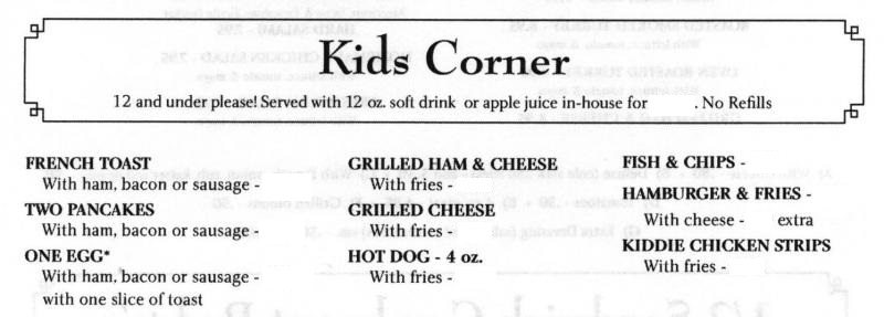 Children's Menu
