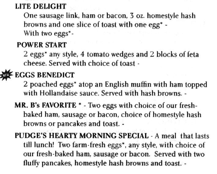 Rooster's Crow Breakfast